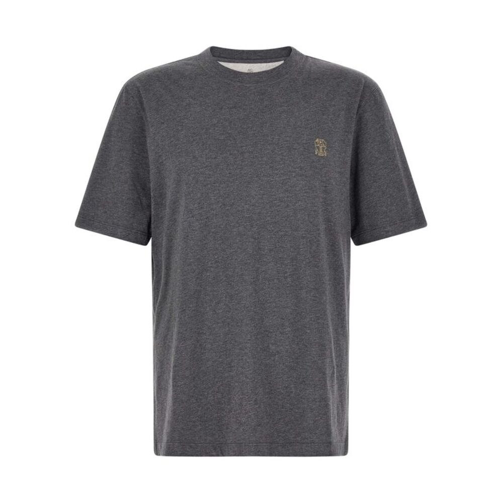 Brunello Cucinelli Gray Cotton Men's T-Shirt
